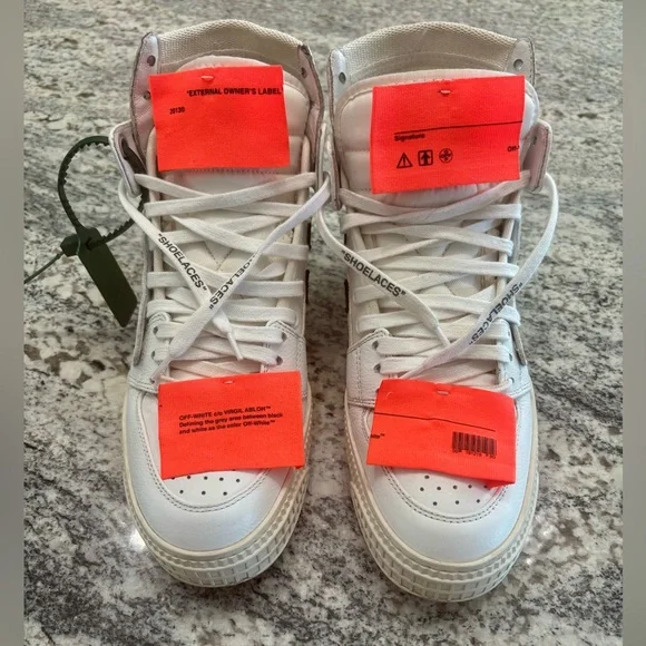 Off-White 3.0 Off Court Leather High-Top Sneakers - Made in Italy - Picture 2 of 13